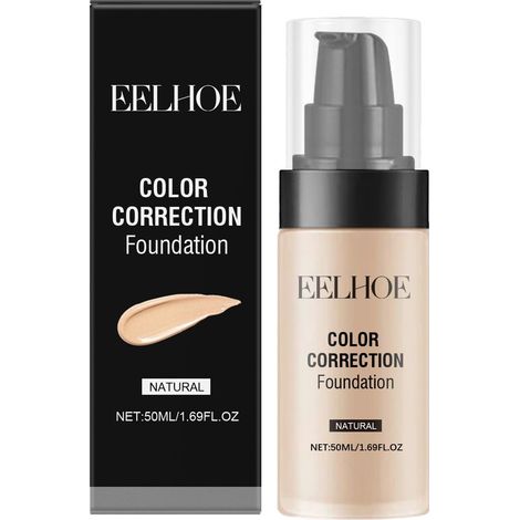 Fond de teint EELHOE Teinte Naturelle - Doux, Rafraîchissant, Léger, Fini Lumineux, Hydratant, Longue Tenue, Teinte Naturelle (50ml) (1/5)
