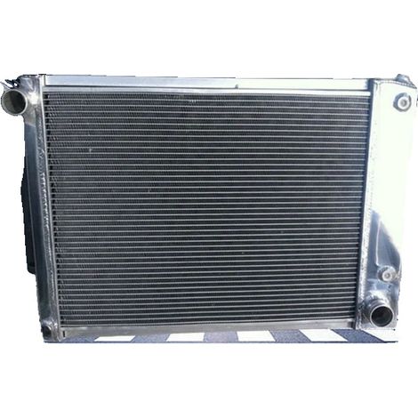 Radiador, tamaño del núcleo 21.3" x 16.9" x 2", tamaño total 28.5" x 18.3" x 3.7", entrada superior 1.5", salida inferior 1.77", compatible con Chevrolet Camaro/Firebird 1967-1969 (1/5)