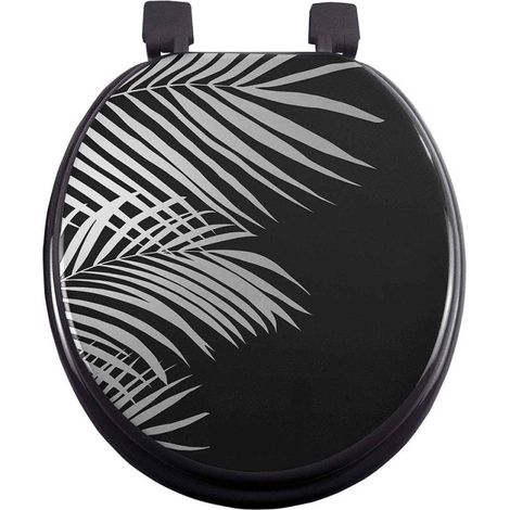 Abattant WC MDF Orbella noir argent (1/2)