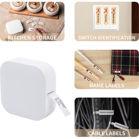 AIMO Q30 Étiqueteuse Mini imprimante thermique de poche tout-en-un BT Connect Étiquette adhésive DIY Date Journal Étude Autocollant Étiquetage avec 3 rouleaux Compatible iOS Android pour magasin de dé (1/5)