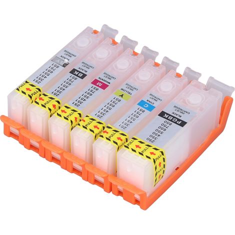 6-Farben-Tintenpatronen-Nachfüllpackung, Ersatz-Druckerzubehör für PIXMA MG6350 (1/5)
