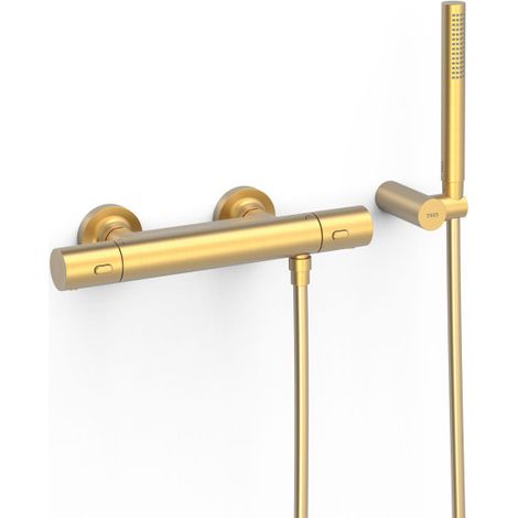 Robinet thermostatique mural Over-wall pour doucheDouchette Or Mat 24K - TRES 19016429OM (1/3)