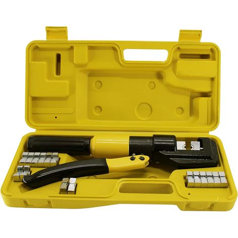 (R) Hydraulische Crimpzange für Batteriekabelanschlüsse mit Crimpwerkzeugen (10 T) (1/5)
