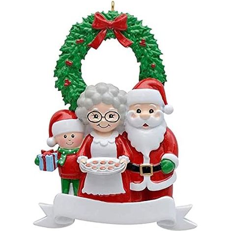 MINKUROW Decorazioni Natalizie 2022 Babbo Natale Albero Di Natale Ornamenti Appesi, Fai Da Te Nome Benedizione Resina Decorazioni Vacanze In Famiglia, 2022 Ciondolo Albero Di Natale (1/5)