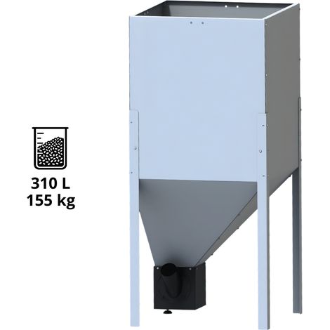 Klimosz – Trémie à granulés 310 litres – Tôle galvanisée résistante – Dimensions 1284x597x597mm – Compatible vis 60mm