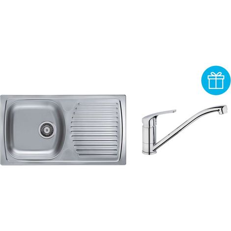 Alveus Sets - Spüle-Set Basic 170 und Armatur Riviera + Geschenk, chrom SETA259