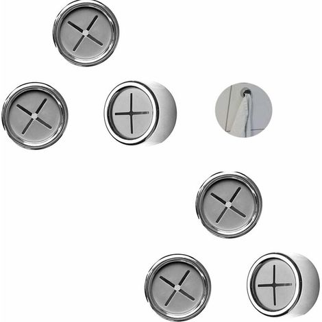 Porte-torchon Crochet de Serviette, 6 Pièces Crochet Adhésif Ronde Support Accroche torchon Sans Perçage Porte-Torchons Porte Torchons Autocollante Sans Perçage Pour Salle de Bain, Cuisine et Maison-F (1/4)