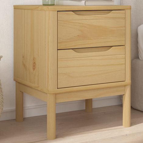vidaXL Comodino FLORO Marrone Cera 45x39x57 cm Legno di Pino