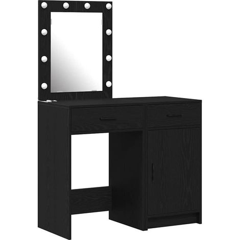 Maison Exclusive - Tavolo da Trucco 2 pcs Nero 50 x 41 x 135 cm Legno multistrato