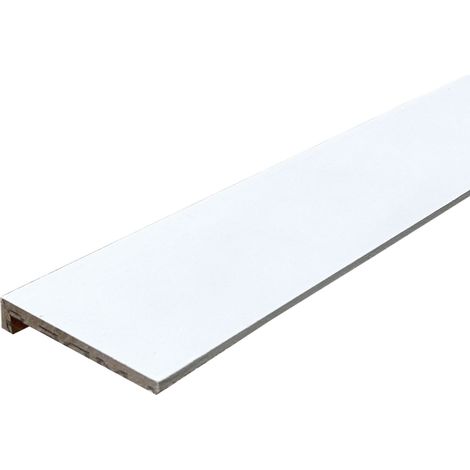 Lot de 6 Surplinthes MDF Prépeint Blanc, L.2.44 m x H.9.8 cm, Ep.22 mm (1/5)