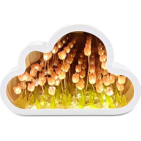 lampe LED rose nuage tulipe, veilleuse nuages tulipes avec (1/5)