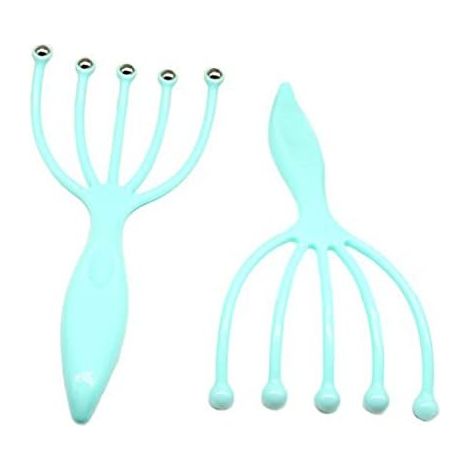 Masseur Cuir Chevelu - Billes Acier Inoxydable - Massage Tête Nuque Dos Bras Jambes - Sans Batterie - Portable - Lot De 2 (1/5)
