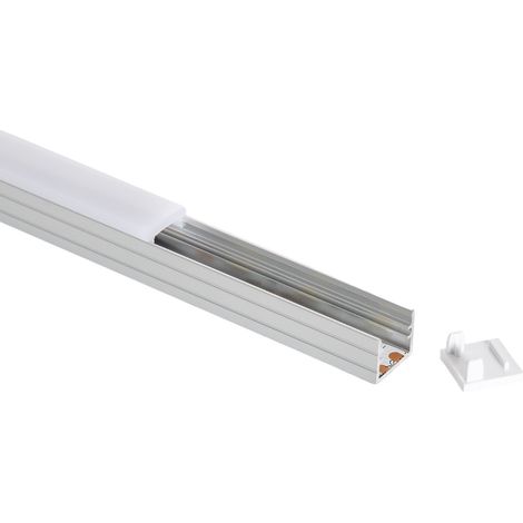 Perfil Aluminio Superficie 2m para Tira LED hasta 8 mm Aluminio 2 m Blanco traslúcido (1/5)