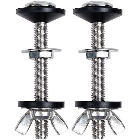 Kit de 2 boulons de réservoir de chasse d'eau en acier inoxydable, fixation universelle pour cuvette de WC facile à installer