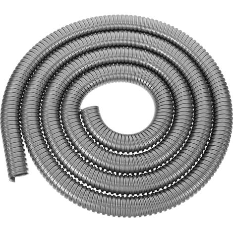 Conduit Électrique Flexible Métallique en Acier Inoxydable 304, Protège-câble Robuste et Antirouille pour Câblage Industriel et Résidentiel Argenté (1/5)