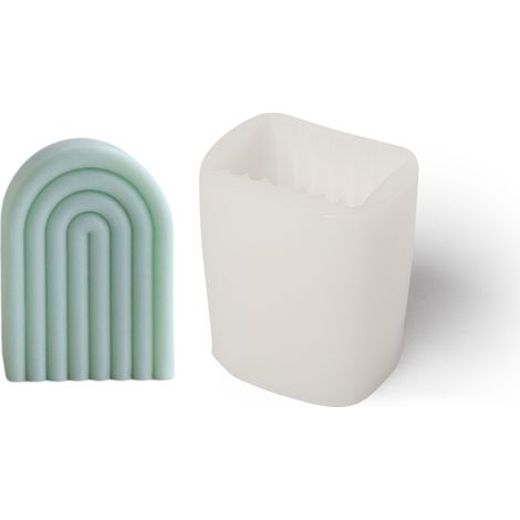 Stampo in silicone per candele ad arco arcobaleno 87x76x57 mm