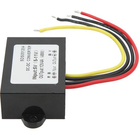 Convertisseur élévateur de tension CC 5 V (5-11 V à 12 V) 4 A étanche avec protection contre les surtensions et régulateur de tension CC (1/5)