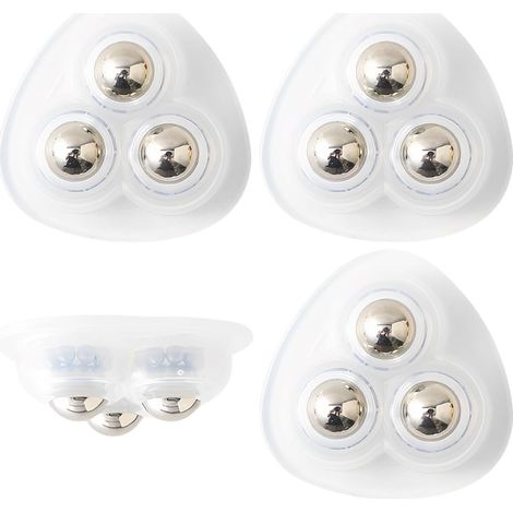 Lot De 4 Roulettes Pivotantes Auto Adhésives, 360 Degrés Mini Roulettes À Billes Autocollantes Avec 3 Billes En Acier Pour Machine Café, Poubelle, Appareils Cuisine, Petits Meubles, Transparent (1/5)
