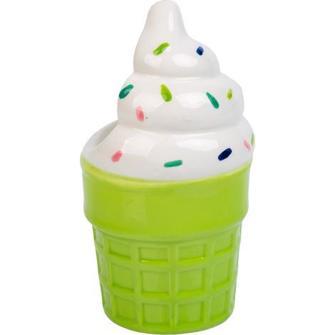 Porta lápices helado de cerámica verde d7,5x15 (1/5)