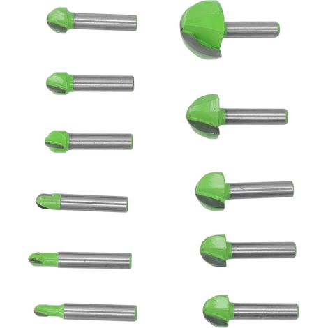 Set mit 11 Hartmetall-Holzfräsern, 8 mm Schaft, abgerundete Profilfräser für Türen, Schränke und Regale (1/5)
