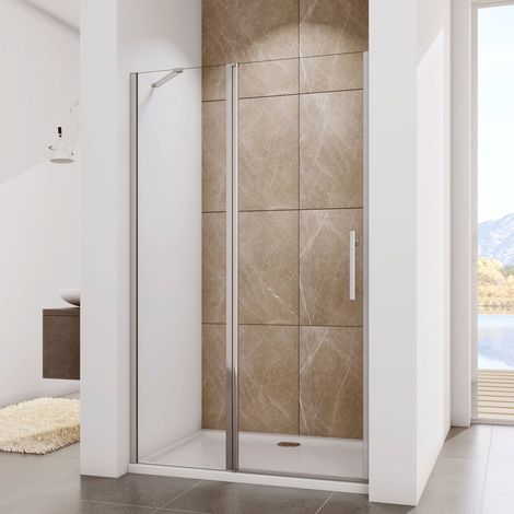 120x195cm 6mm Duschkabine Duschabtrennung Schwingtür Duschtür NANO Glas Duschwand Dusche (1/5)