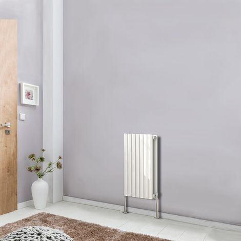 NRG Designer Radiator White Oval Column Central Heating Rads Horizontal 600x413mm Double (1/5)