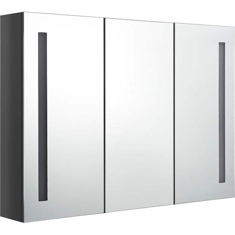 Maison Exclusive - LED-Spiegelschrank fürs Bad 89x14x62 cm Glänze (1/5)