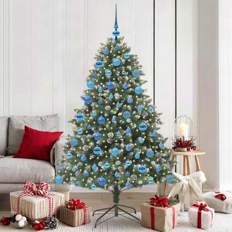 Künstlicher Weihnachtsbaum mit 300 LEDs mit Ständer Grün 180 cm