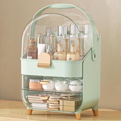 Organisateur de maquillage et de soins tendance – Présentoir à cosmétiques pour coiffeuse et salle de bain, cadeau idéal pour adolescentes