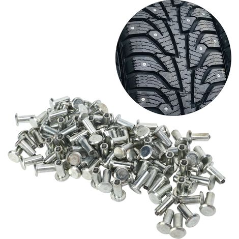 Cent crampons antidérapants universels pour pneus de voitures, camions, chariots élévateurs, véhicules tout-terrain, etc. (100 pièces par paquet) (JX9-14-1) (1/5)