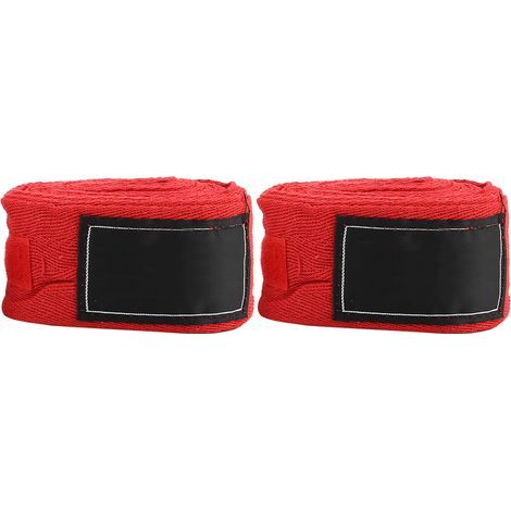 Bandages de boxe allongés en coton de 5M, 2 pièces, bandages pour l'entraînement (rouge) (1/5)