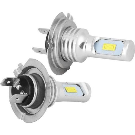 2Pcs Ampoules H7 LED Xénon Super Brillant Blanc 80W 6000K, Ampoule LED Voiture Phare Antibrouillard Etanche, Kit Antibrouillard (1/4)