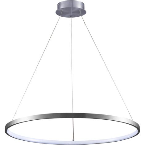 Lampada a sospensione LED ad anello Polux LEA nichel 20W 4000K