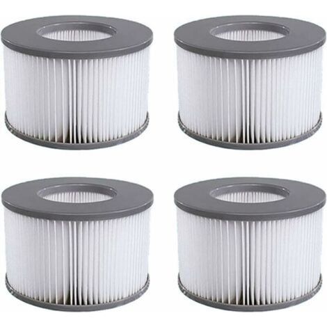 Pack de 4 cartouches filtrantes de remplacement pour piscine gonflable Mspa, jacuzzi (1/5)