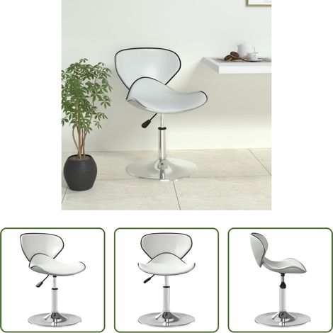 Barhocker mit Gasfeder -  Barhocker Weiß Kunstleder (1/5)