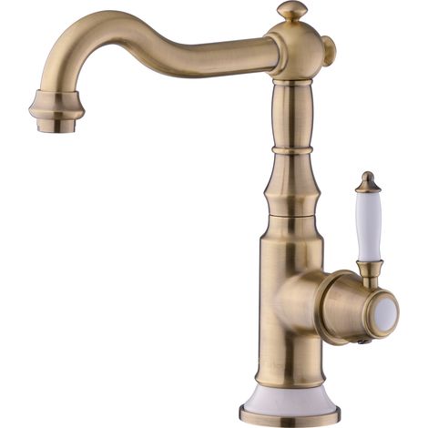 PaulGurkes Nostalgie Wasserhahn Messing Waschtischarmatur Küchenarmatur (1/3)