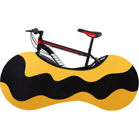 Copriruota per bicicletta. Copertura elastica con borsa per il trasporto e clip di fissaggio. Antipolvere e lavabile. Adatto a mountain bike, bici da strada e bici da montagna da 24-28 pollici. (1/3)