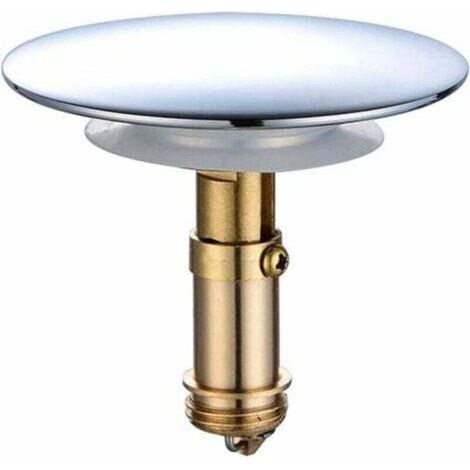 Bonde clic-clac pop-up 66 mm pour lavabo – laiton massif plaqué chrome, finition brillante, compatible salle de bain et cuisine (1/5)