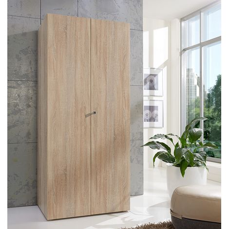 Schrank 2-türig Eiche MIAMI-43, B/H/T ca. 80/185/40 cm (1/5)