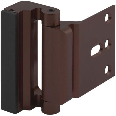 Verrou de sécurité enfant pour porte d'entrée avec 4 vis, supportant 363 kg (800 lb) pour une porte s'ouvrant vers l'intérieur, verrou de nuit amélioré pour protéger votre maison (marron) (1/4)
