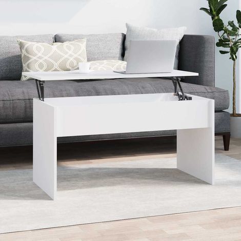vidaXL Mesa de centro madera contrachapada blanco 102x50,5x52,5x cm (1/5)