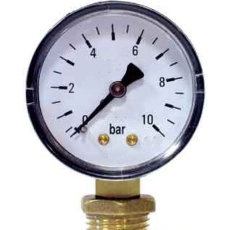 Manometro 0-10 bar d.60mm. 1/4 m radial