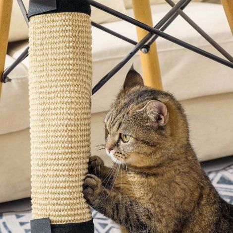 [NEVER USED] Cat scratching post, chair leg, natural sisal furniture protector, 2550 cm, original color