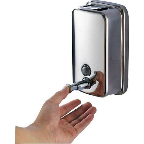 BEBUSINGOTO Dispensador de jabón de pared de acero inoxidable para baño. Diseño superior con bomba antifugas y revestimiento anticorrosión. (1/5)