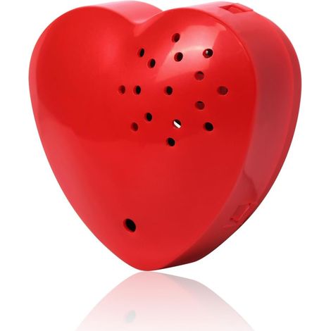 Grabadora de voz en forma de corazón de 30 segundos, mini grabadora de voz con forma de corazón para hablar, grabadora de voz para peluches, botón de sonido programable. (1/5)