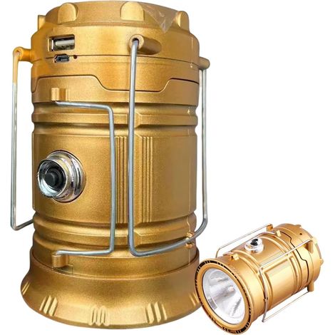 Lanterne électrique, lampe de camp Lanterne solaire pliable portable de Camping électrique étanche, lampe de tente à 3 Modes d'éclairage avec poignée pour intérieur et extérieur (1/5)