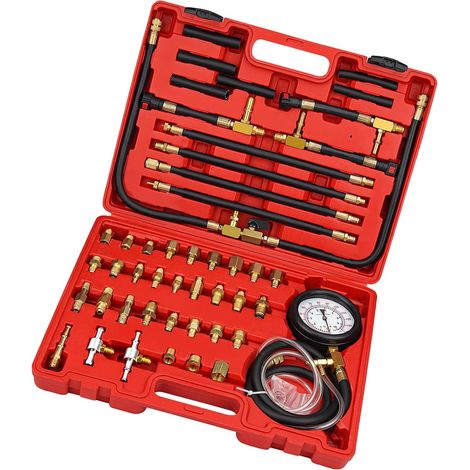 Testeur de pression d'injection de carburants 0 à 140 avec 3 adaptateurs de manomètre pour diagnostic de voiture et camion (1/5)