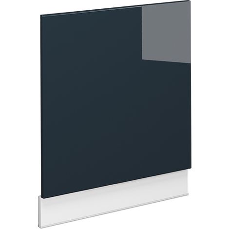 Panel frontal Fame-Line, Azul oscuro alto brillo, 60 cm Sin encimera, Vicco