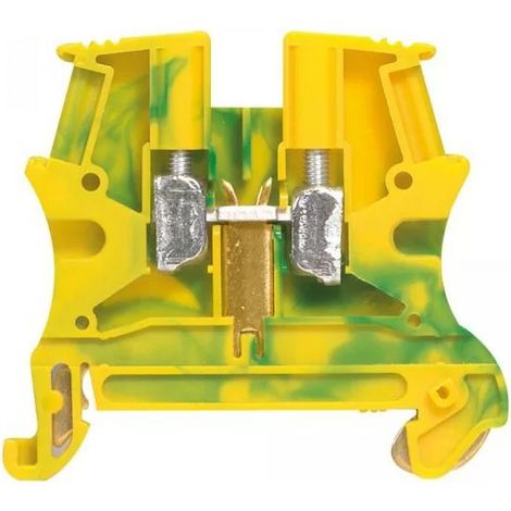 Legrand 037173 - Viking 3 snap ring block - 1 snap ring - 1 entry/1 exit - green/yellow - pitch 10