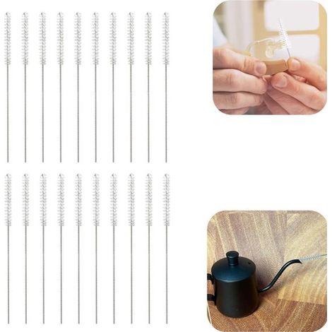 20 brosses de nettoyage petite brosse de nettoyage brosse de nettoyage pour appareils auditifs brosse pour pailles (blanc, 62cm) (1/5)